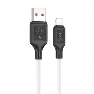 Кабель HOCO Lightning Cool silicone charging data cable X90 |1m, 2.4A|