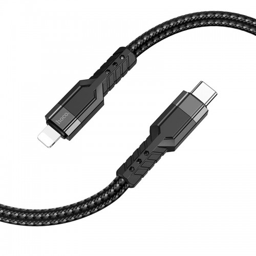 Кабель Hoco Type-C to Lightning charging data cable U110 |1.2m, 20W, 3A| black