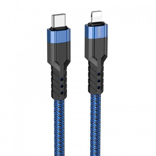 Кабель Hoco Type-C to Lightning charging data cable U110 |1.2m, 20W, 3A| blue