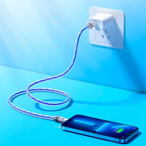 Кабель Hoco Type-C to Lightning Solid PD silicone charging data cable U113 |1.2m, 20W, 3A| silver