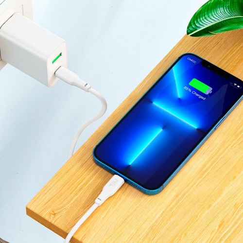 Кабель Hoco Type-C to Lightning Force fast charging data cable X93 |2m, 20W| white