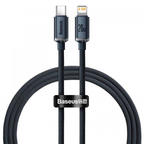 Кабель Baseus Type-C to Lightning Crystal Shine Series Fast Charging Data Cable |1.2m, 20W| black