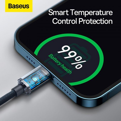 Кабель Baseus Type-C to Lightning Crystal Shine Series Fast Charging Data Cable |1.2m, 20W| black