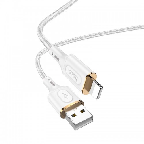 Кабель Hoco Lightning Goldentop charging data cable X95 |1m, 2.4A| white