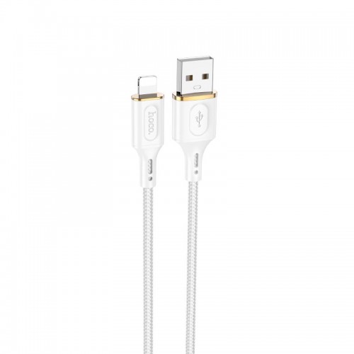 Кабель Hoco Lightning Goldentop charging data cable X95 |1m, 2.4A| white