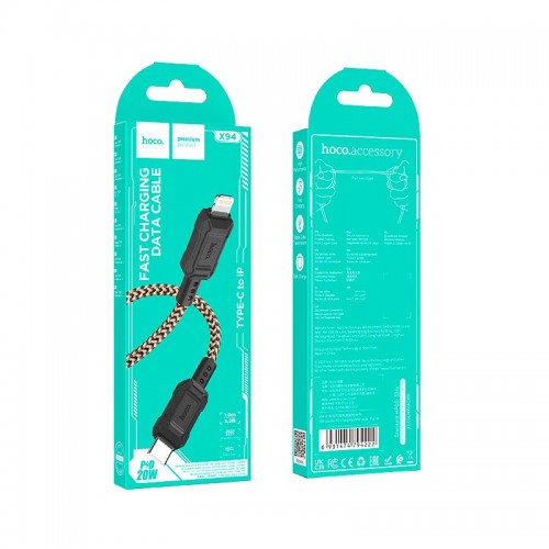 Кабель Hoco Type-C to Ligtning Leader PD charging data cable X94 |1m, 20W| gold