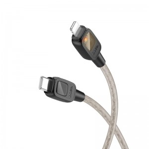 Кабель HOCO Stone PD silicone intelligent power-off charging data cable U124 |1m, 27W|