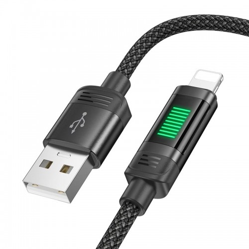 Кабель Hoco Lightning Lantern charging data cable U126 |1.2m, 2.4A| black
