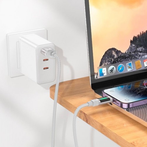 Кабель Hoco Lightning Lantern charging data cable U126 |1.2m, 2.4A| black