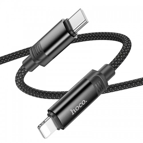 Кабель Hoco Lantern Lightning PD charging data cable U126 |1.2m, 27W| black