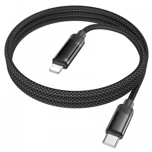 Кабель Hoco Lantern Lightning PD charging data cable U126 |1.2m, 27W| black