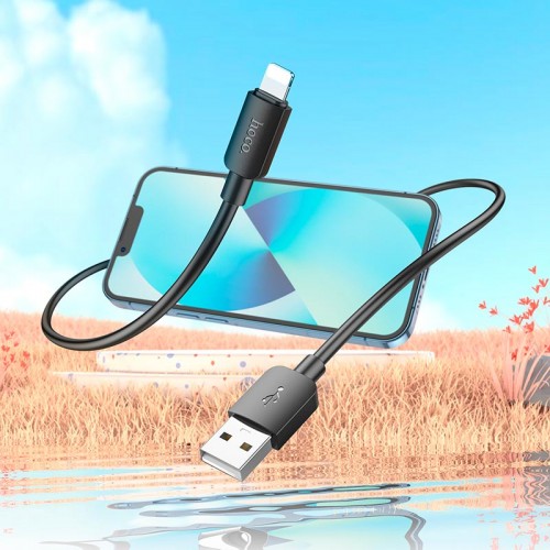 Кабель Hoco Lightning Hyper charging data cable X96 |1m, 2.4A| black