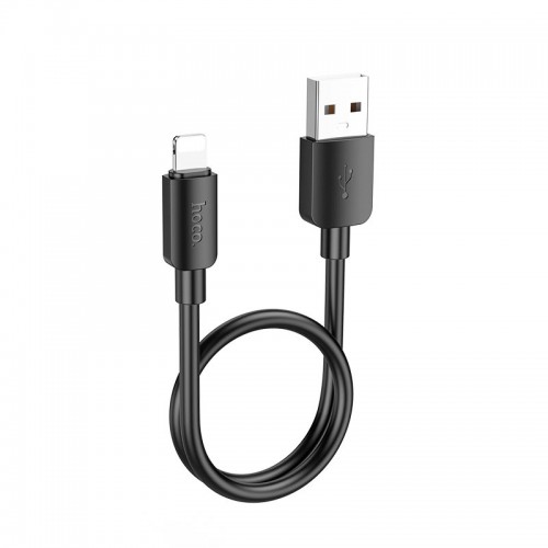 Кабель Hoco Lightning Hyper charging data cable X96 |0.25m, 2.4A/12W| black