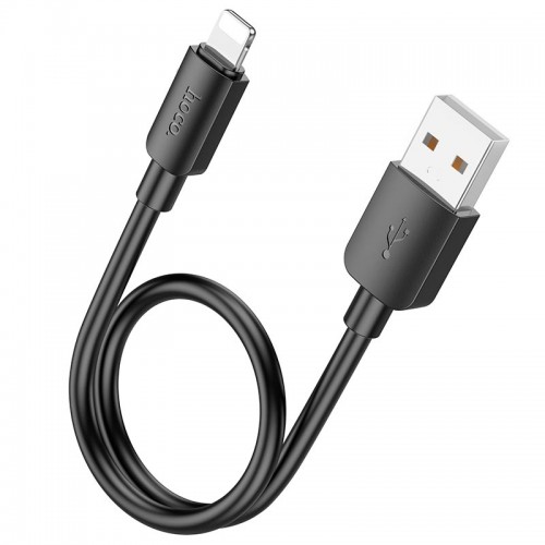 Кабель Hoco Lightning Hyper charging data cable X96 |0.25m, 2.4A/12W| black