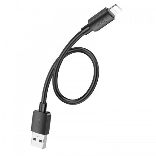 Кабель Hoco Lightning Hyper charging data cable X96 |0.25m, 2.4A/12W| black