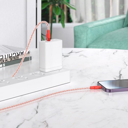 Кабель HOCO X99 Crystal junction PD silicone charging data cable |1m, 27W/3A|