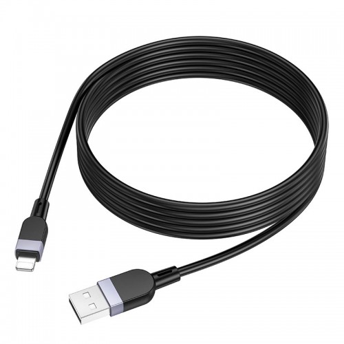 Кабель Hoco Lightning Energy silicone charging data cable X109 |2m, 2.4A| black