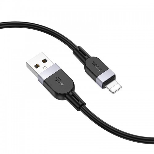 Кабель Hoco Lightning Energy silicone charging data cable X109 |2m, 2.4A| black
