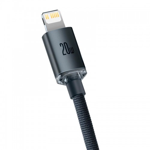 Кабель Baseus Type-C to Lightning Crystal Shine Series Fast Charging Data Cable |2m, 20W| black
