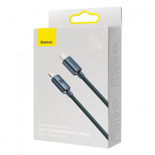 Кабель Baseus Type-C to Lightning Crystal Shine Series Fast Charging Data Cable |2m, 20W| black