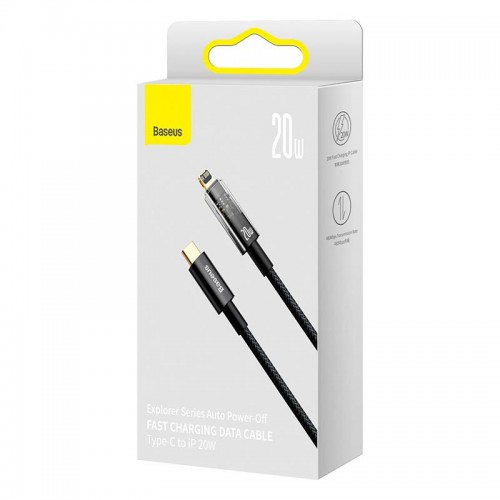 Кабель Baseus Type-C to Lightning Explorer Series Auto Power-Off Fast Charging Data Cable |1m, 20W|