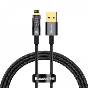 Кабель Baseus Lightning Explorer Series Auto Power-Off Fast Charging Data Cable |1m, 2.4A|
