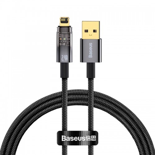 Кабель Baseus Lightning Explorer Series Auto Power-Off Fast Charging Data Cable |1m, 2.4A|