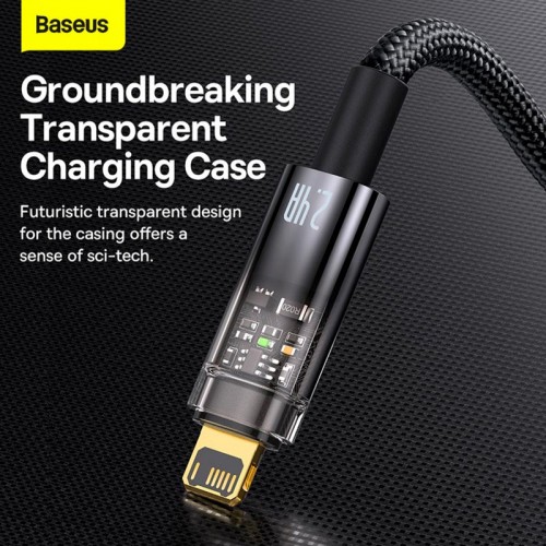Кабель Baseus Lightning Explorer Series Auto Power-Off Fast Charging Data Cable |1m, 2.4A|
