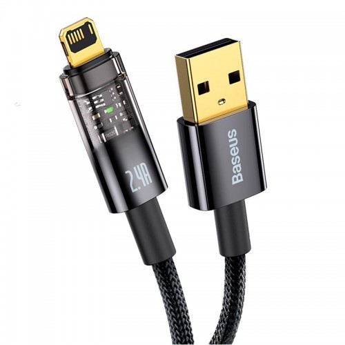 Кабель Baseus Lightning Explorer Series Auto Power-Off Fast Charging Data Cable |1m, 2.4A|