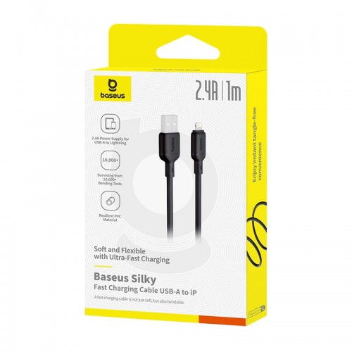 Кабель Baseus Lightning Silky Series Fast Charging Cable |2.4A, 1m|