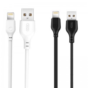 Кабель XO Lightning Bell usb cable (50 pcs/Bottle) NB103 |1m, 2.1A| black-white