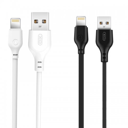 Кабель XO Lightning Bell usb cable (50 pcs/Bottle) NB103 |1m, 2.1A| black-white