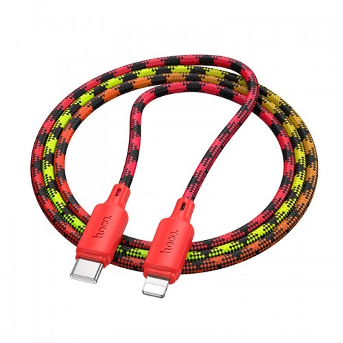 Кабель HOCO Type-C Lightning Meridian PD Charging Data Cable X116 |1m, 27W| red