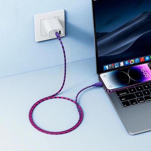 Кабель HOCO Type-C Lightning Meridian PD Charging Data Cable X116 |1m, 27W| red