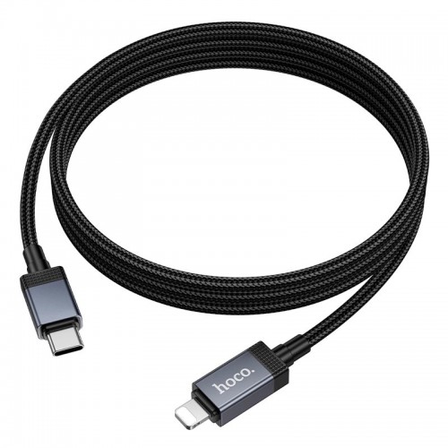 Кабель HOCO Type-C для Lightning Generous PD Charging data cable with display X118 |1m, 27W| black