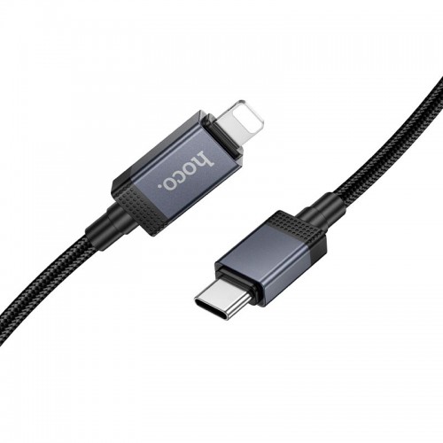 Кабель HOCO Type-C для Lightning Generous PD Charging data cable with display X118 |1m, 27W| black