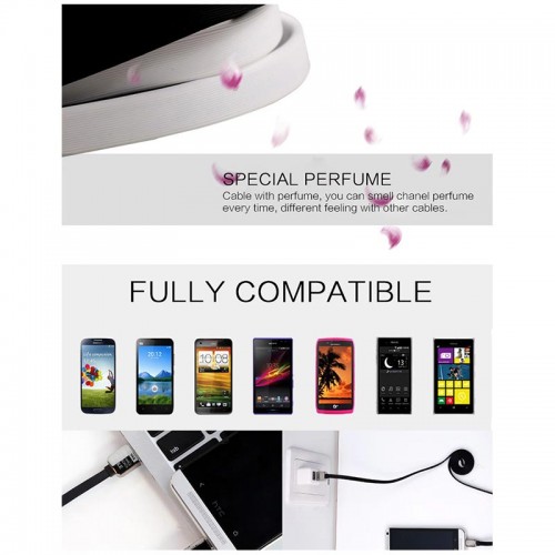 Кабель Micro USB REMAX Kingkong Perfume Cable RC-015M white