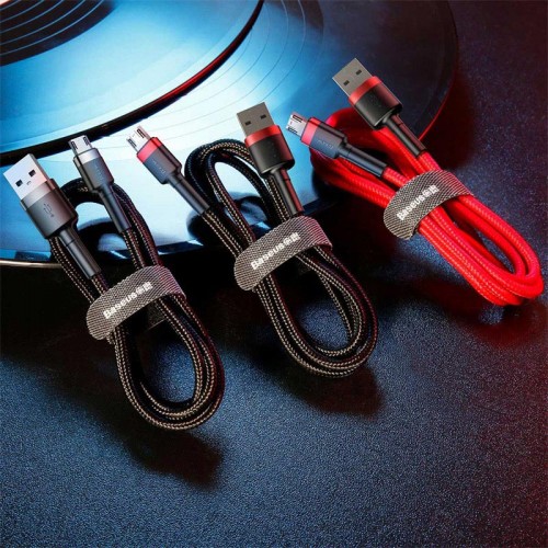Кабель Micro USB BASEUS cafule |2.4A, 1M| (CAMKLF-B09) black