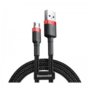 Кабель Micro USB BASEUS cafule |2.4A, 1M| (CAMKLF-B09) black-red