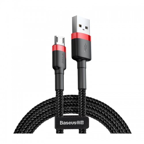 Кабель Micro USB BASEUS cafule |2.4A, 1M| (CAMKLF-B09) black-red