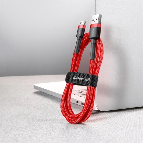 Кабель Micro USB BASEUS cafule |2.4A, 1M| (CAMKLF-B09) black-red