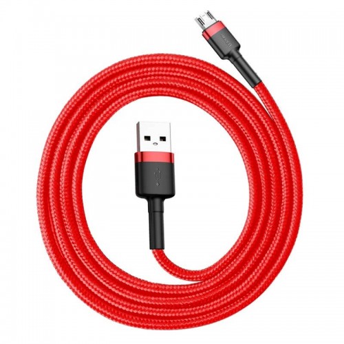 Кабель Micro USB BASEUS cafule |2.4A, 1M| (CAMKLF-B09) black-red