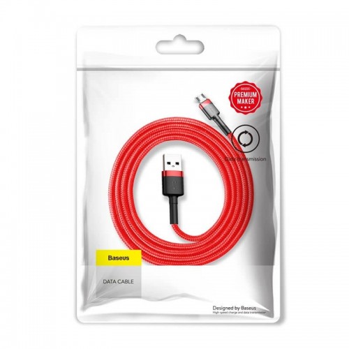 Кабель Micro USB BASEUS cafule |2.4A, 1M| (CAMKLF-B09) black-red