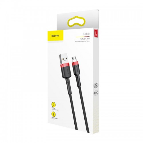 Кабель Micro USB BASEUS cafule |2.4A, 1M| (CAMKLF-B09) red
