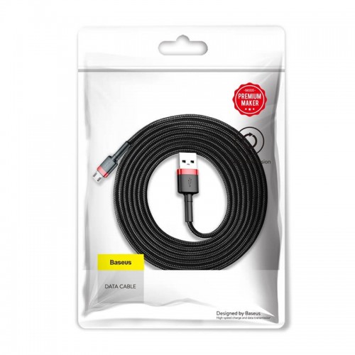 Кабель Micro USB BASEUS cafule |2.4A, 2M| (CAMKLF-C09) black