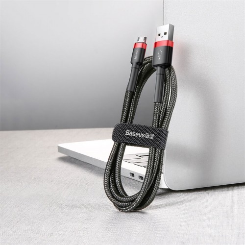 Кабель Micro USB BASEUS cafule |2.4A, 2M| (CAMKLF-C09) black