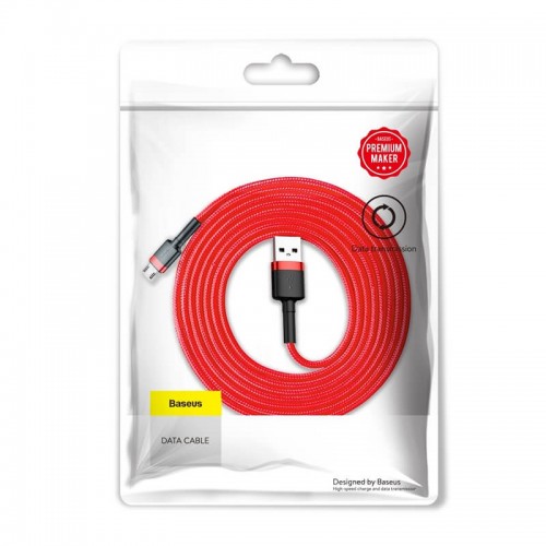 Кабель Micro USB BASEUS cafule |2.4A, 2M| (CAMKLF-C09) red