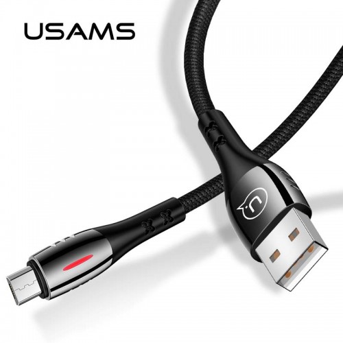 Кабель Usams Micro USB Smart Power-off u-Tone series US-SJ346 |1.2m, 2A| black