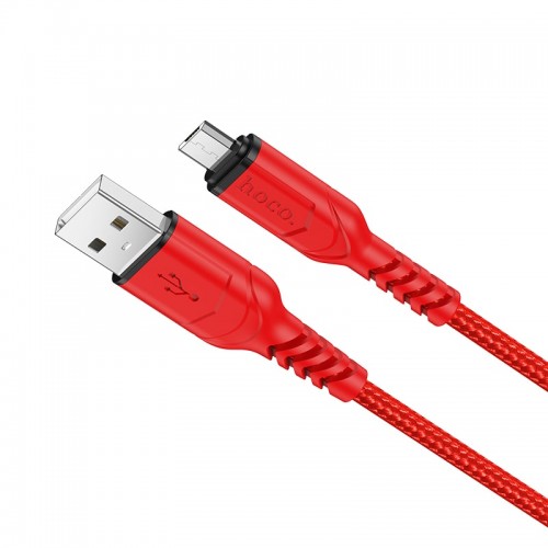 Кабель Hoco Micro USB Victory charging data cable X59 |1m, 2.4A| black