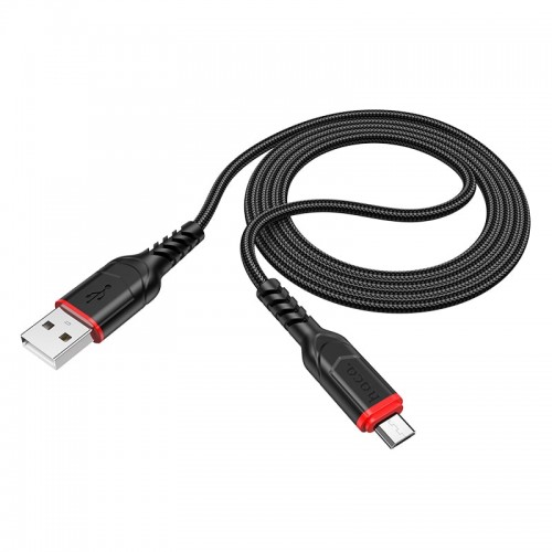 Кабель Hoco Micro USB Victory charging data cable X59 |1m, 2.4A| black